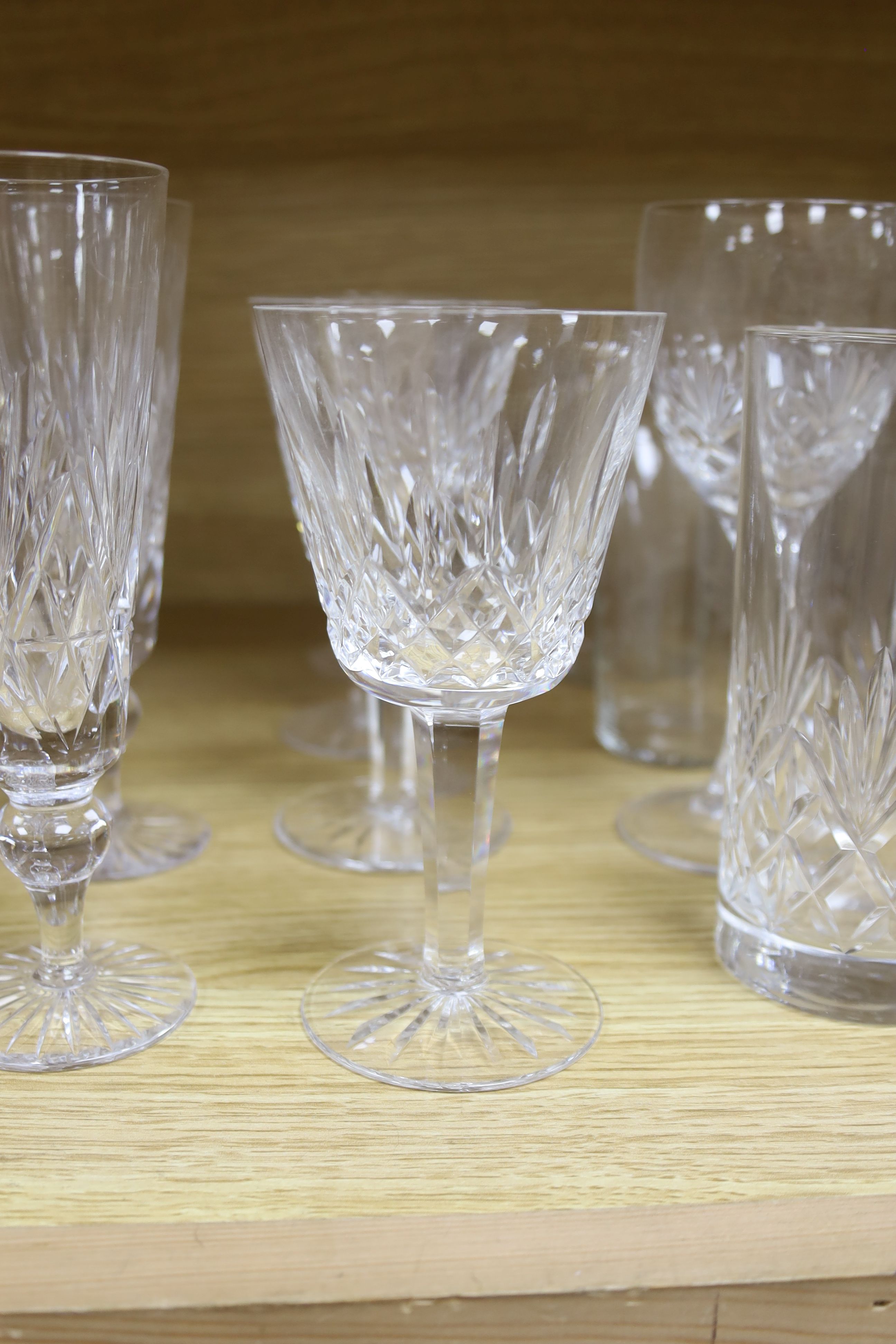 A quantity of Waterford crystal and other drinking glasses